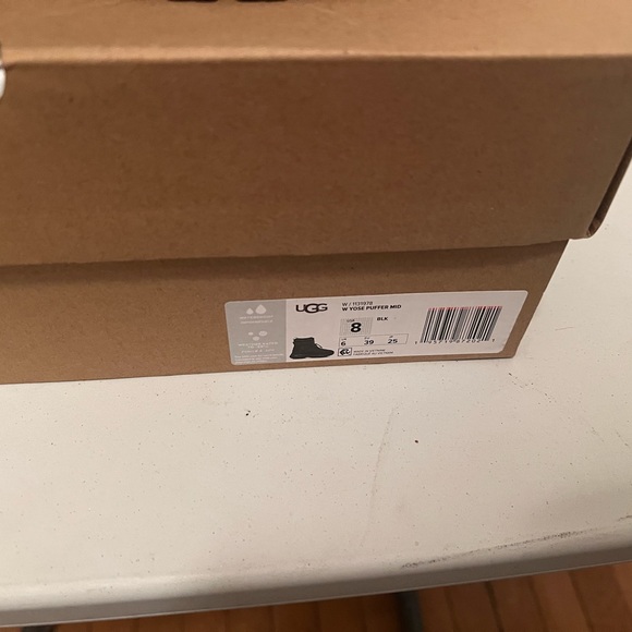 NEW Women’s UGG Genuine Shearling Lined Mid Puffer Boot Black - Picture 8 of 10